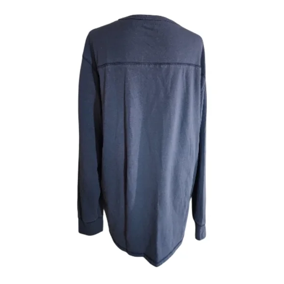 Lucky Brand Men's X-Large Navy Blue Essential Long Sleeve Crew Neck T-Shirt - Picture 2 of 4